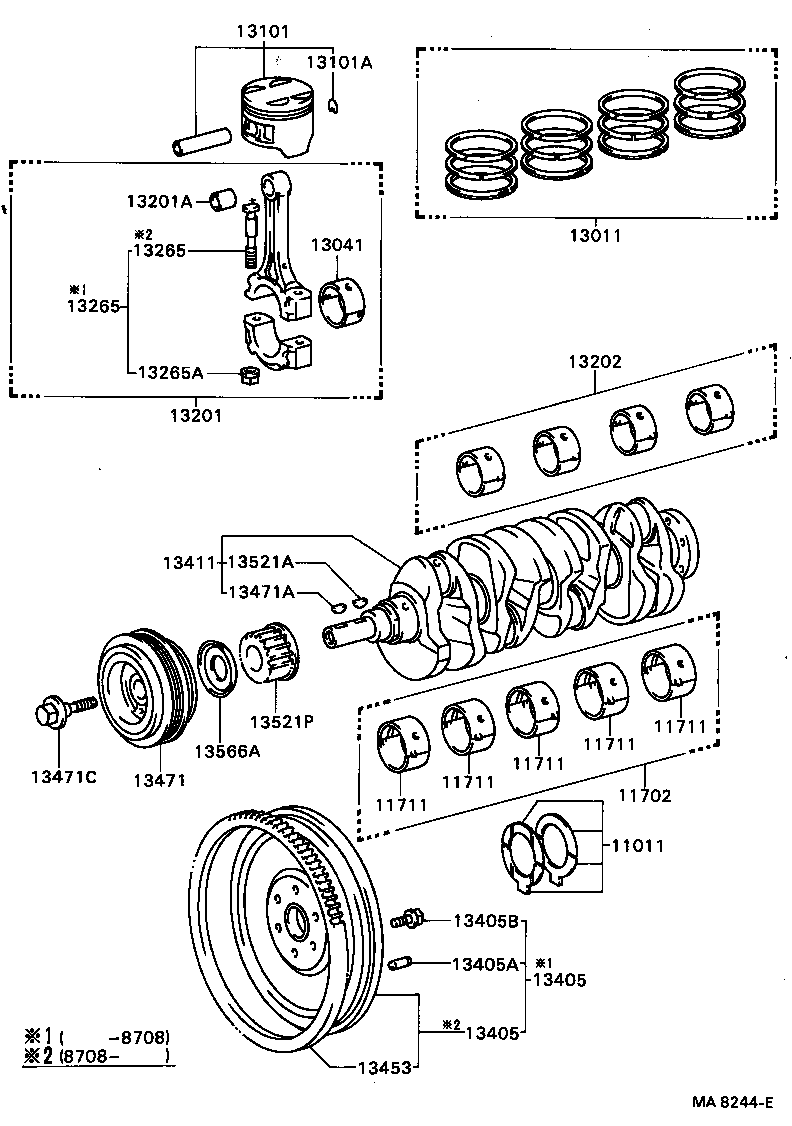  CARINA FF |  CRANKSHAFT PISTON