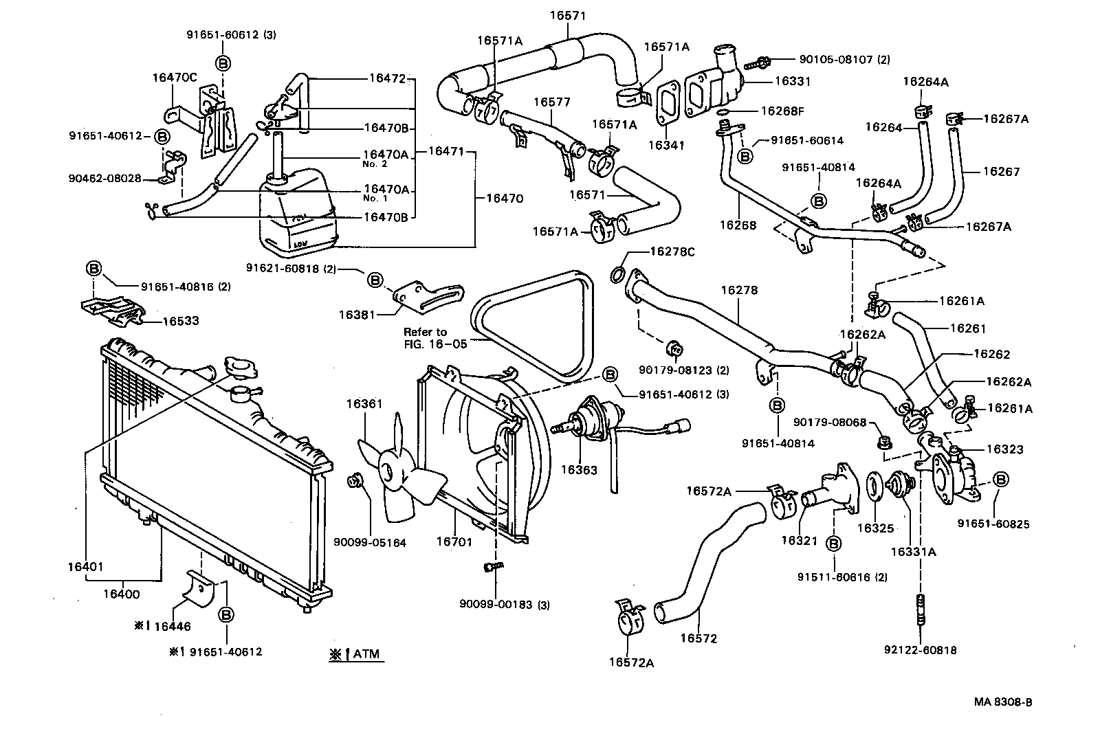  CELICA |  RADIATOR WATER OUTLET