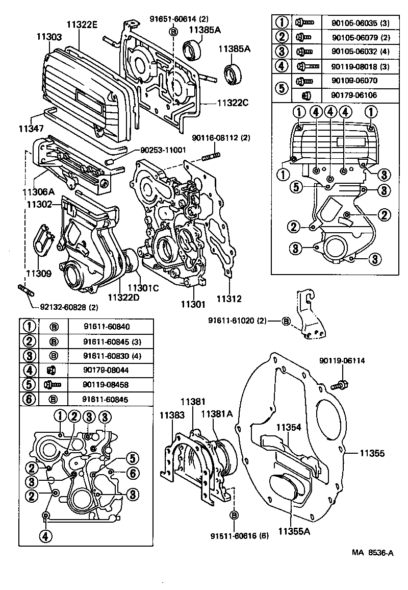  CROWN |  TIMING GEAR COVER REAR END PLATE