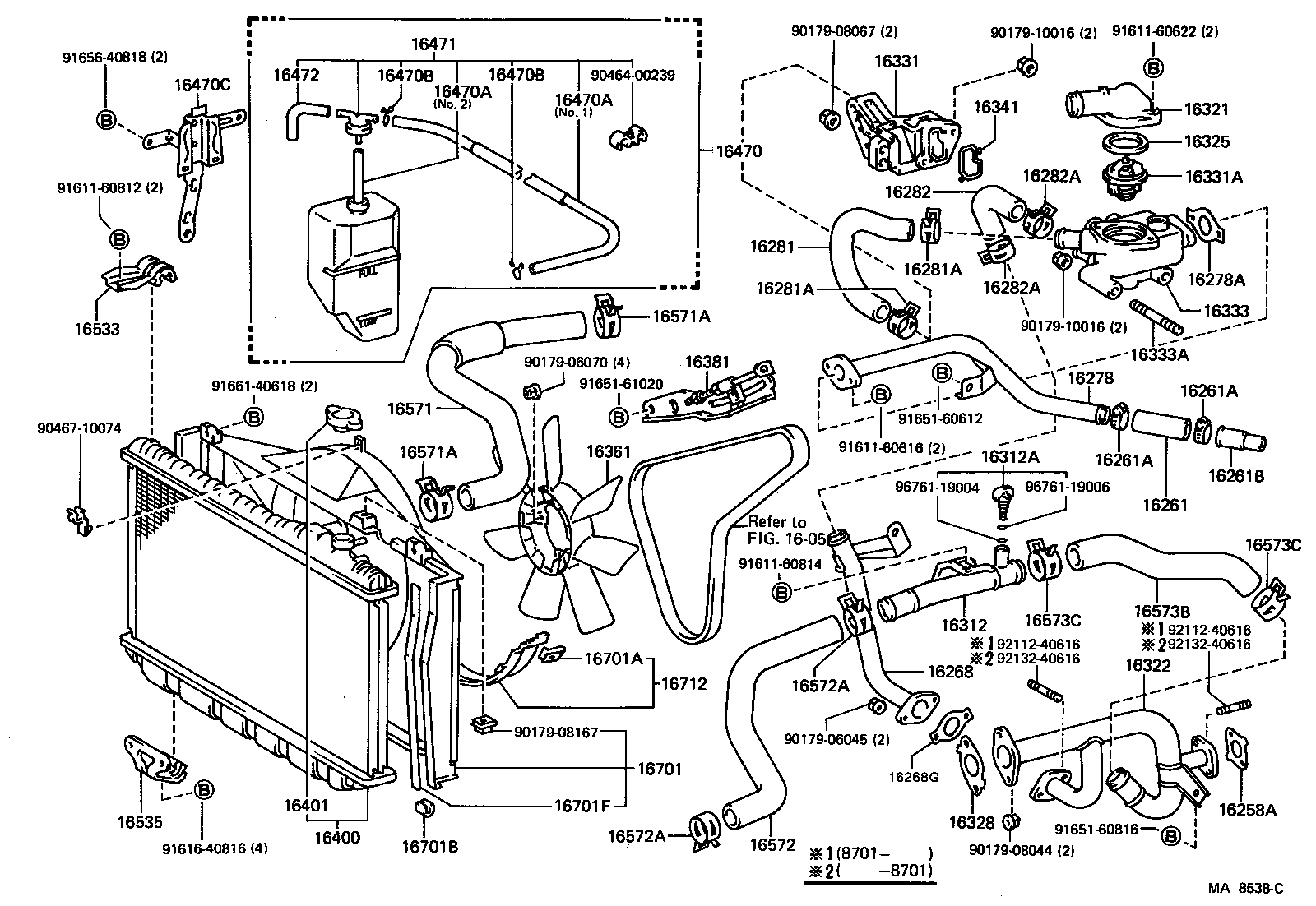  CROWN |  RADIATOR WATER OUTLET