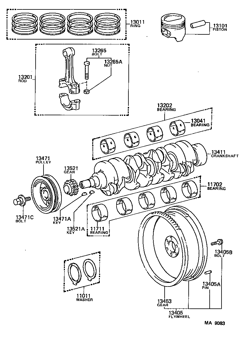  HIACE TRUCK |  CRANKSHAFT PISTON