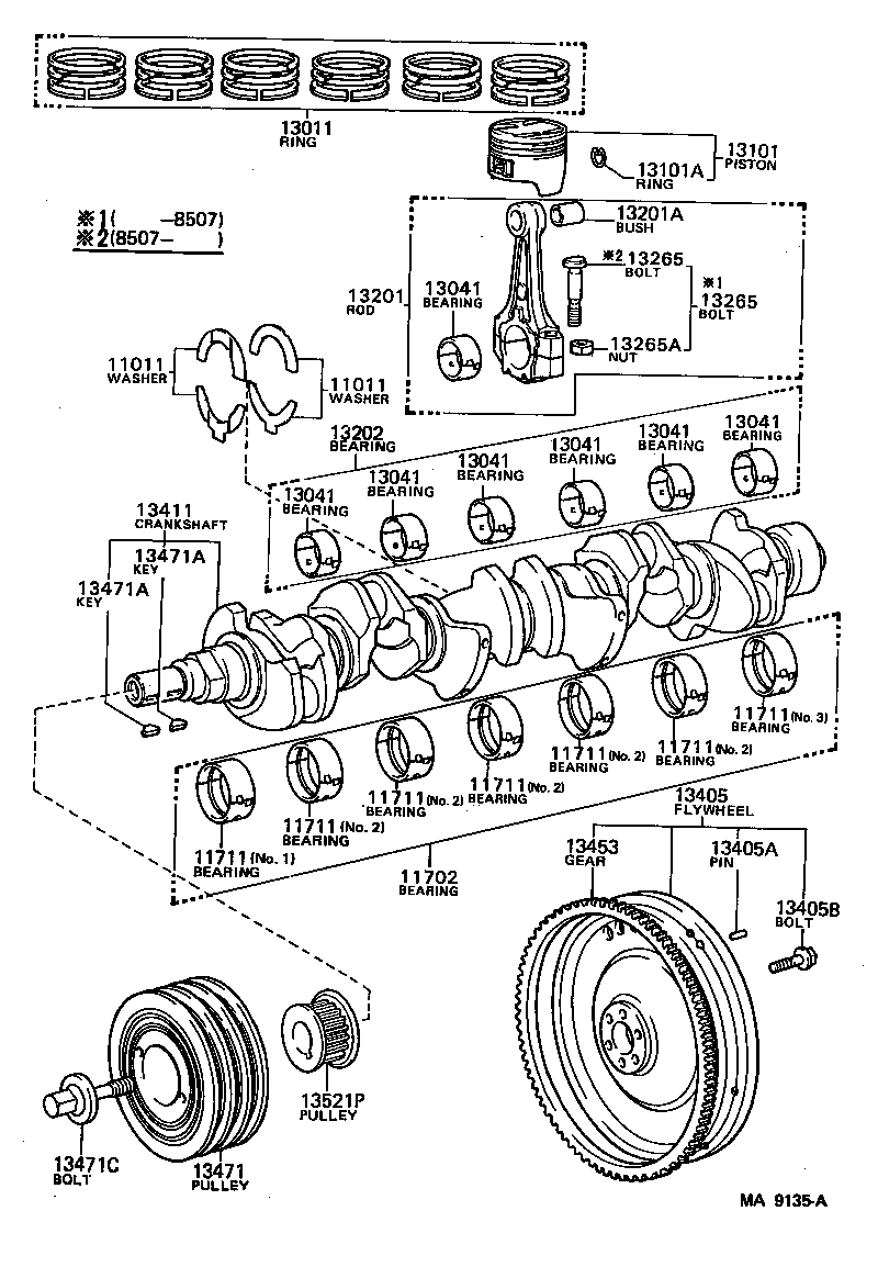  CROWN |  CRANKSHAFT PISTON