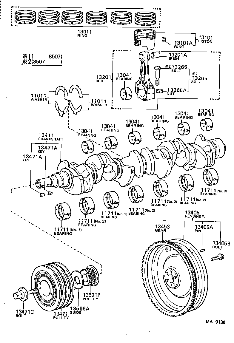  CROWN |  CRANKSHAFT PISTON