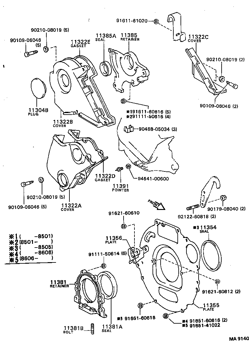  CARINA FF |  TIMING GEAR COVER REAR END PLATE