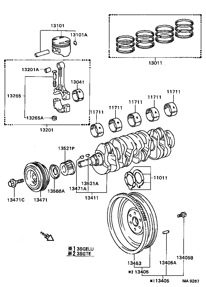  CELICA |  CRANKSHAFT PISTON