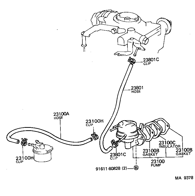  CARINA FR |  FUEL PUMP PIPE