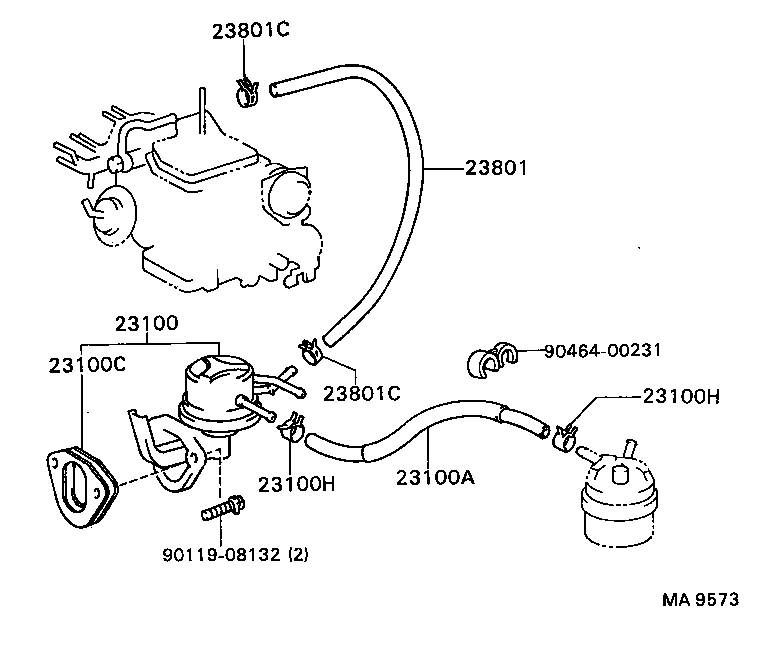  CAMRY VISTA |  FUEL PUMP PIPE