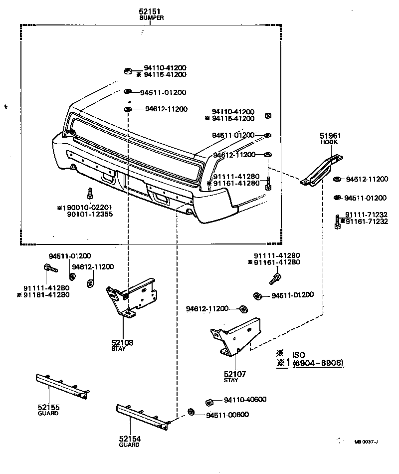  CENTURY |  REAR BUMPER BUMPER STAY