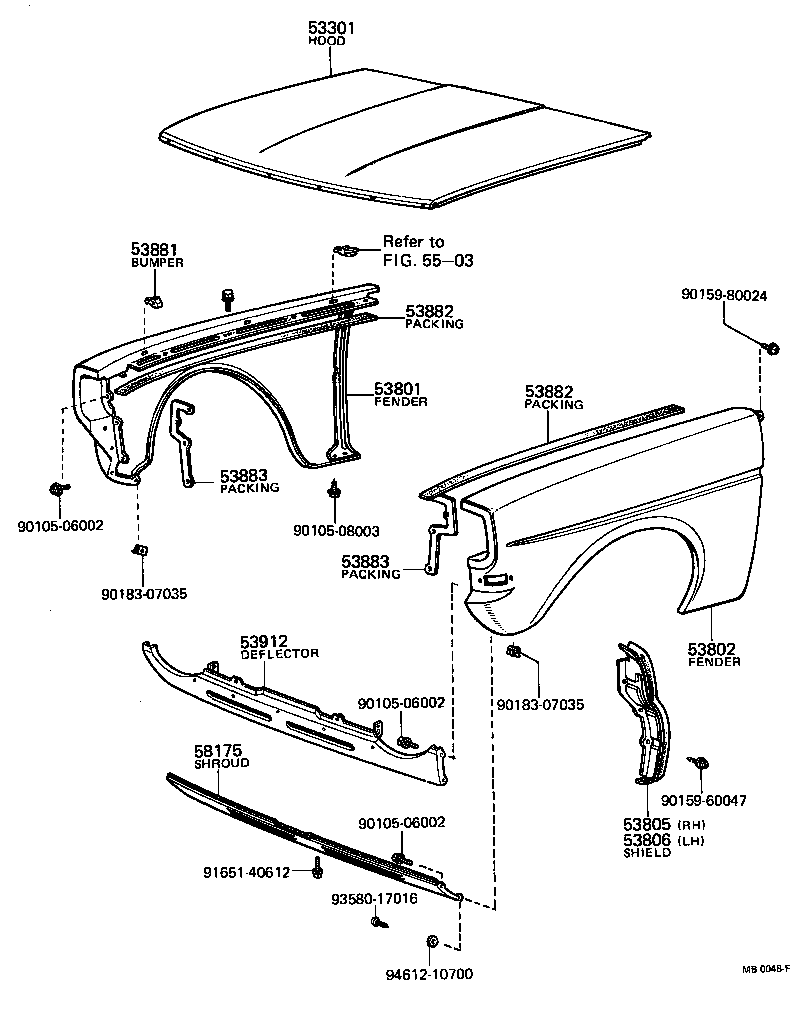  PUBLICA |  HOOD FRONT FENDER
