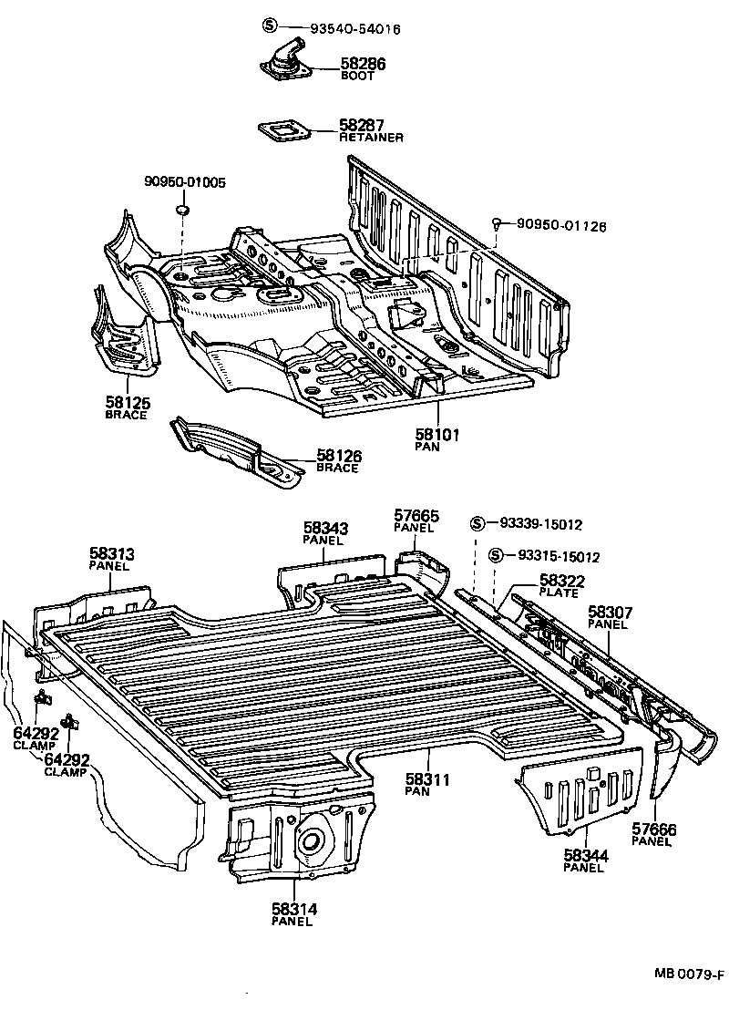  PUBLICA |  FLOOR PAN LOWER BACK PANEL