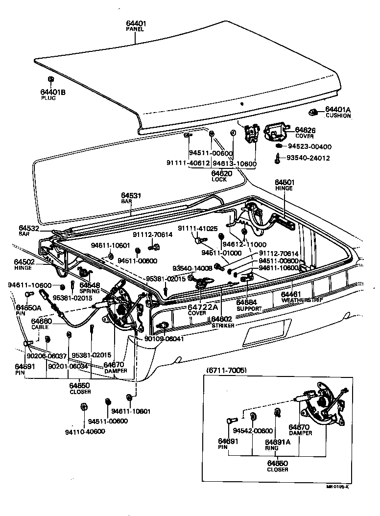  CENTURY |  LUGGAGE COMPARTMENT DOOR LOCK