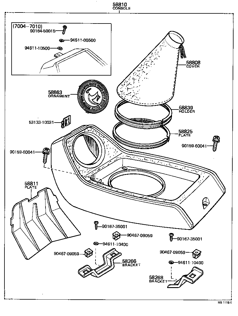  PUBLICA |  CONSOLE BOX BRACKET
