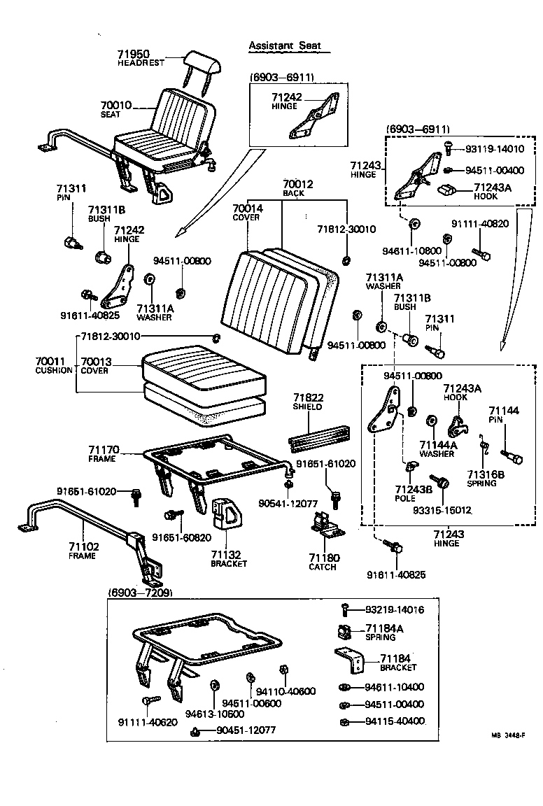  LAND CRUISER VAN |  SEAT SEAT TRACK