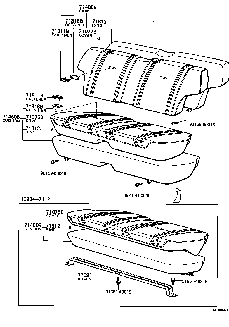  PUBLICA |  REAR SEAT SEAT TRACK