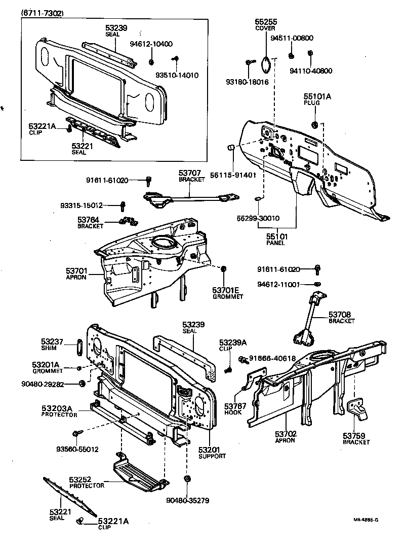  CENTURY |  FRONT FENDER APRON DASH PANEL