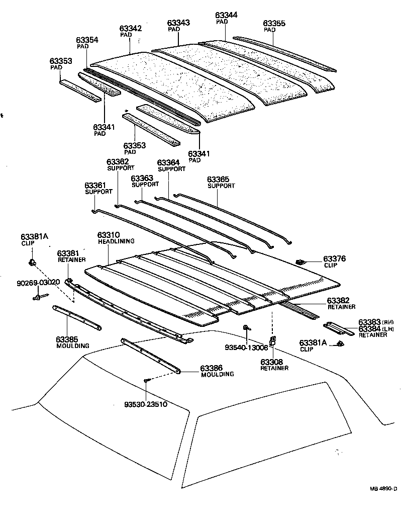  CENTURY |  ROOF HEADLINING SILENCER PAD