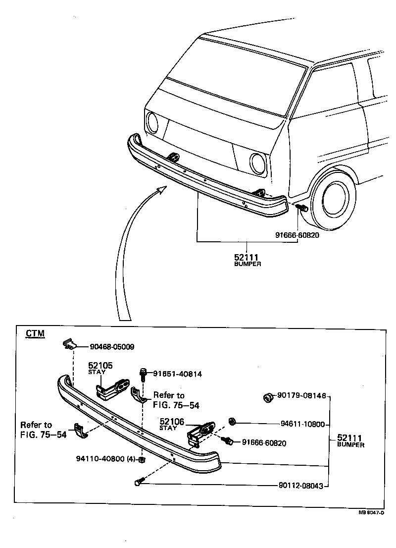  TOWN MASTERACE V WG |  FRONT BUMPER BUMPER STAY