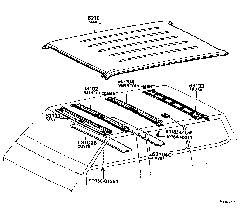  TOWN MASTERACE V WG |  ROOF PANEL BACK PANEL