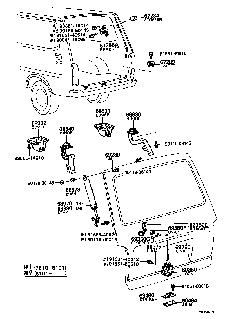  TOWN MASTERACE V WG |  BACK DOOR LOCK HINGE