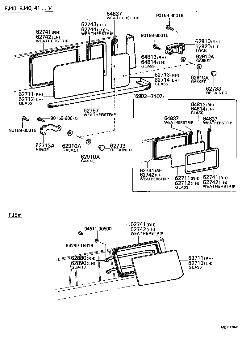  LAND CRUISER VAN |  SIDE WINDOW