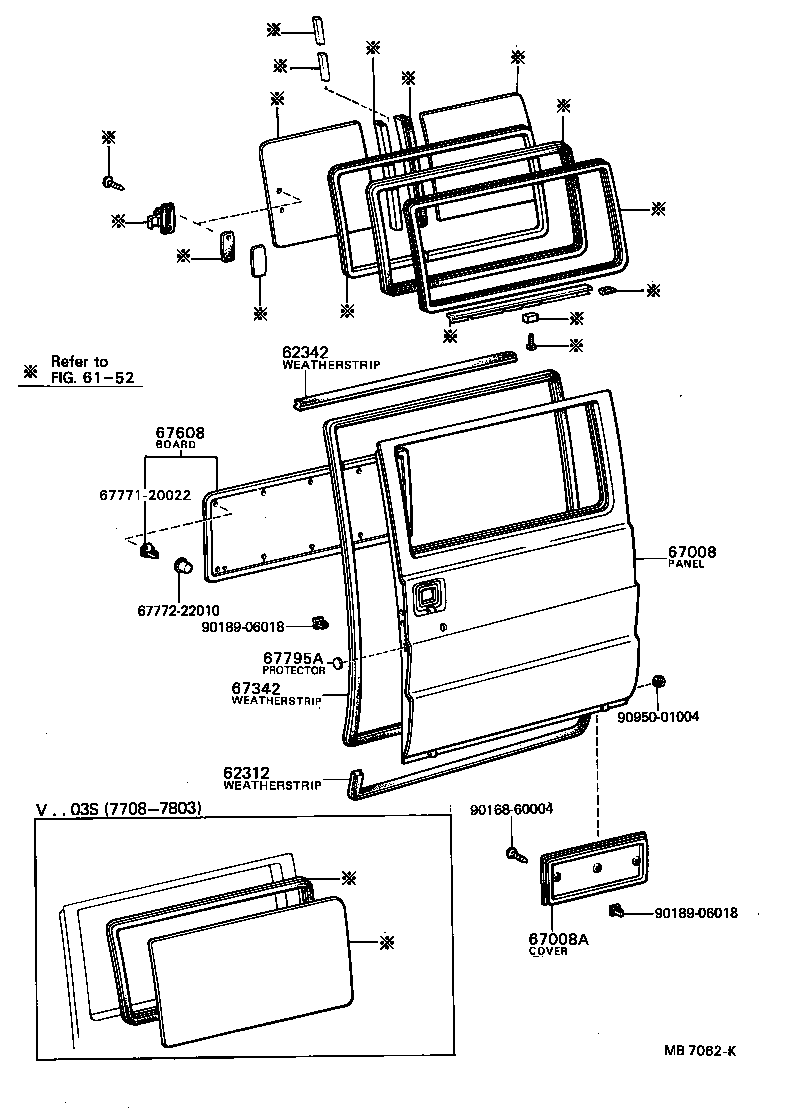  DYNA |  REAR DOOR PANEL GLASS