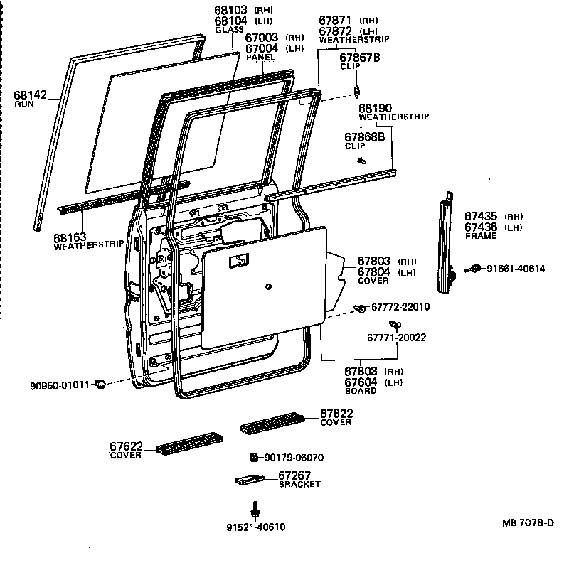  DYNA |  REAR DOOR PANEL GLASS