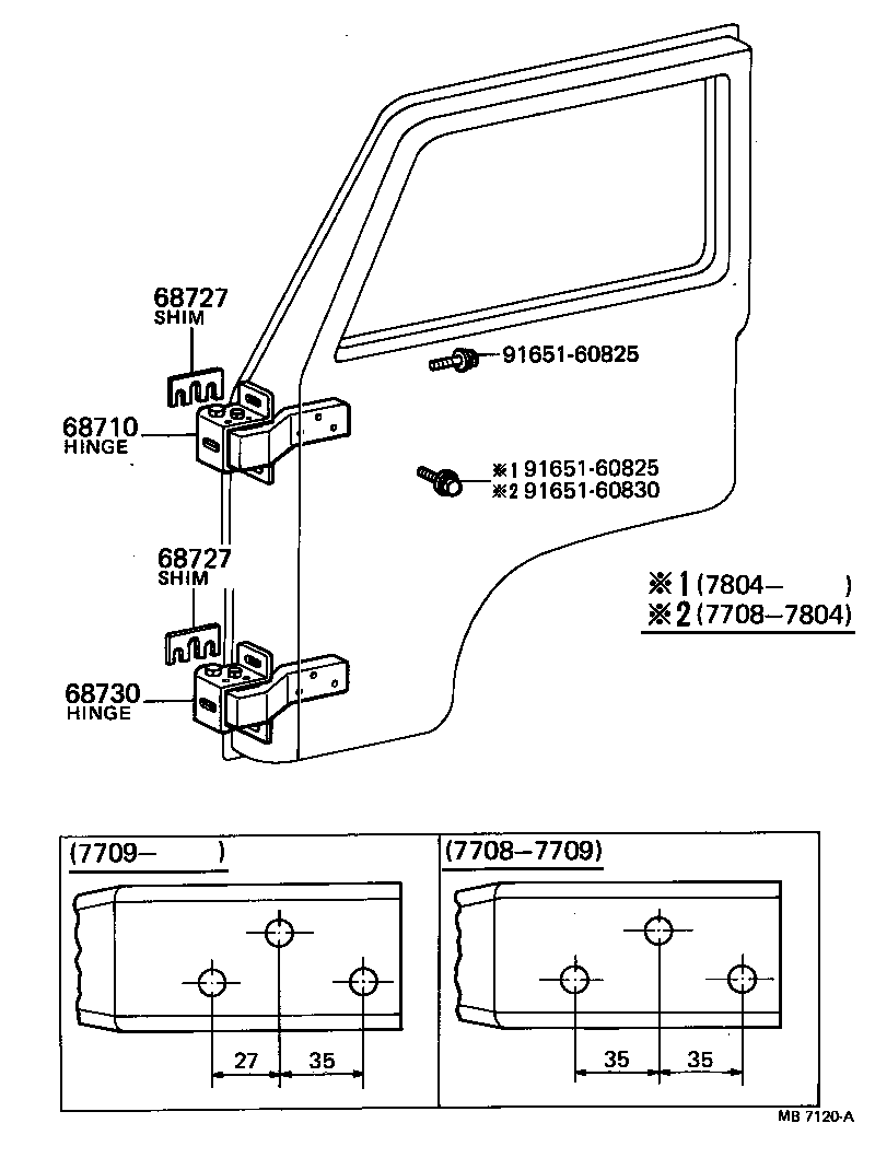  COASTER |  FRONT DOOR WINDOW REGULATOR HINGE