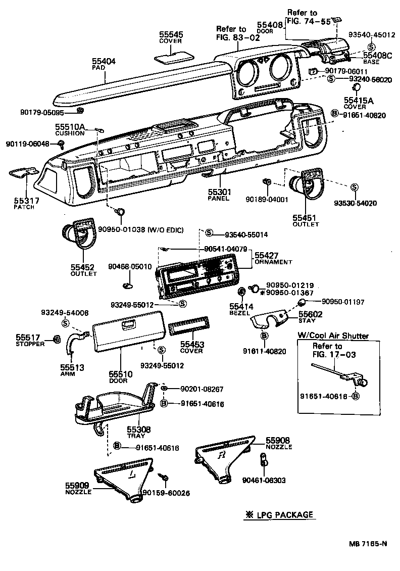  DYNA |  INSTRUMENT PANEL GLOVE COMPARTMENT