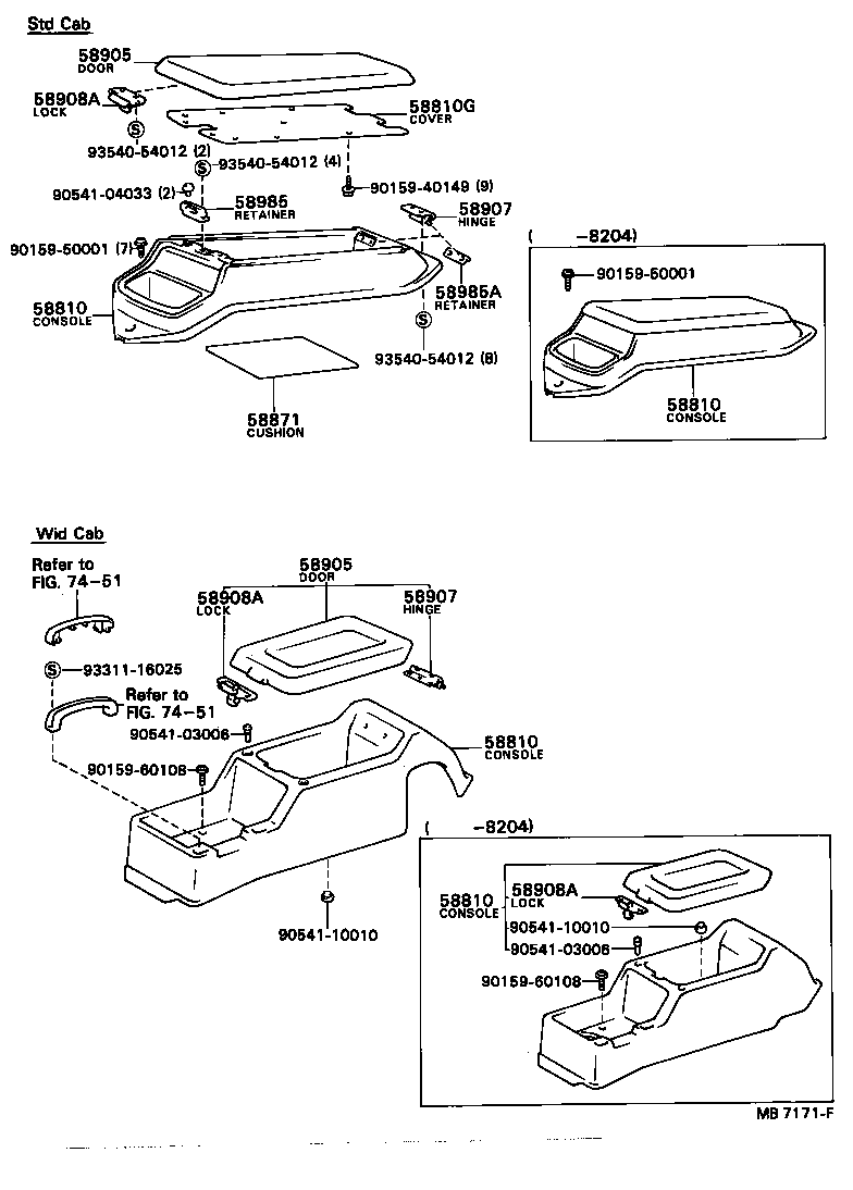  DYNA |  CONSOLE BOX BRACKET