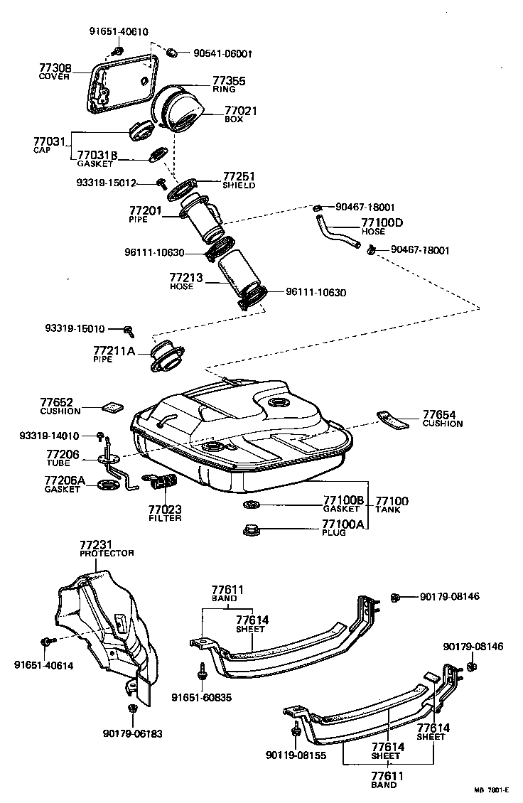  STARLET |  FUEL TANK TUBE