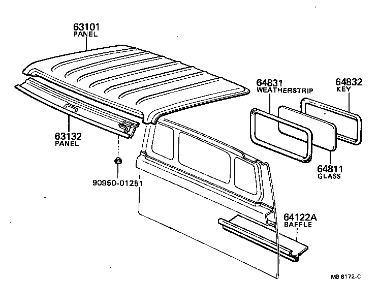  TOWN MASTERACE V WG |  ROOF PANEL BACK PANEL