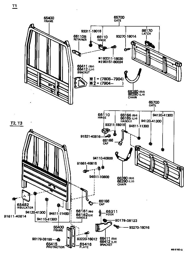  TOWN MASTERACE V WG |  REAR BODY GUARD FRAME TAIL GATE