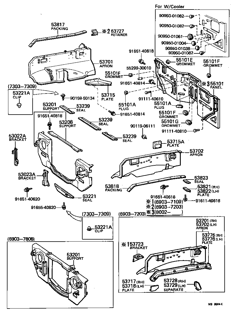  LAND CRUISER VAN |  FRONT FENDER APRON DASH PANEL