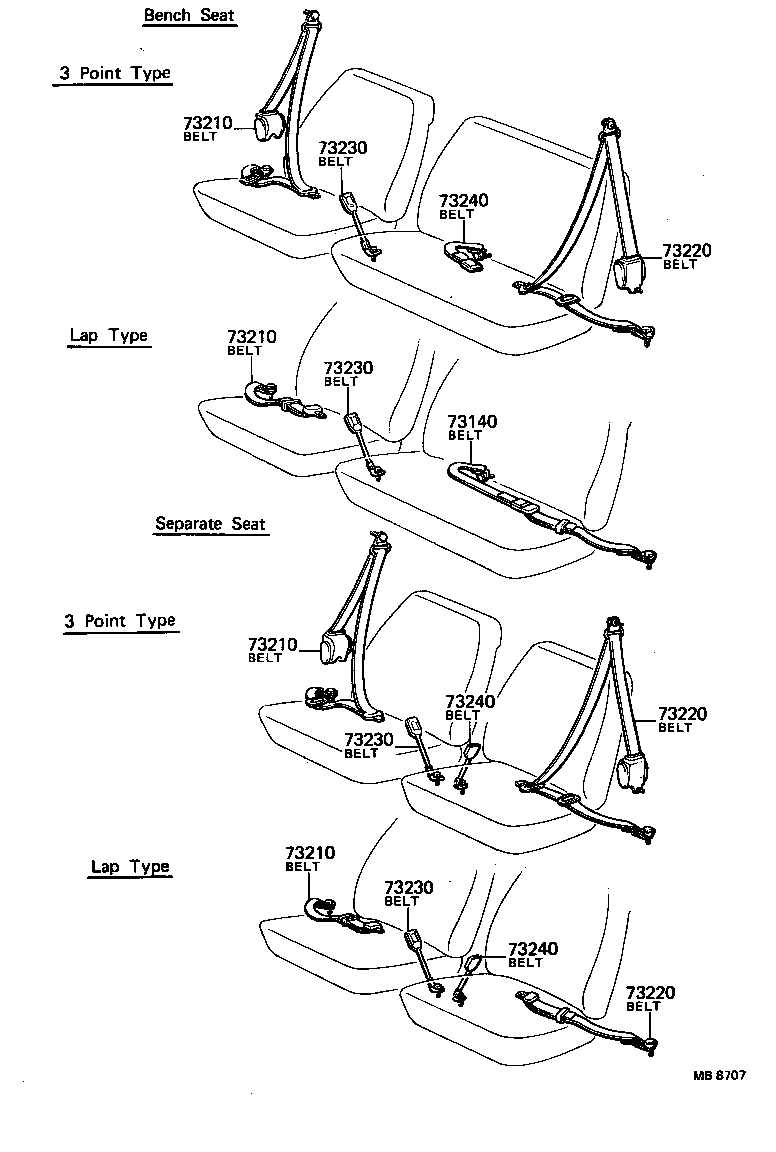  LAND CRUISER VAN |  SEAT BELT