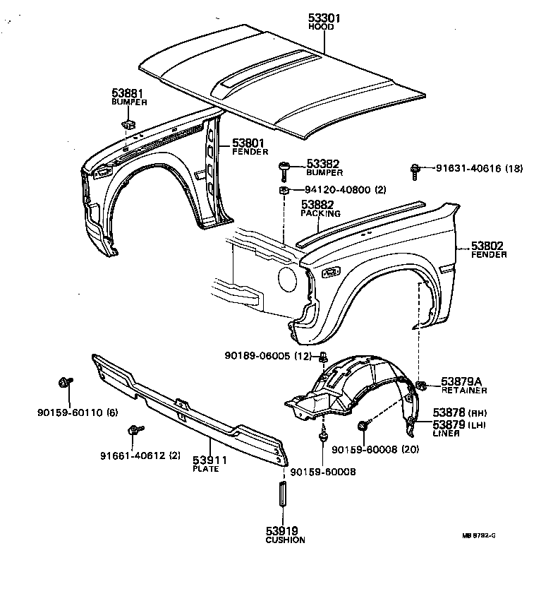  STOUT |  HOOD FRONT FENDER