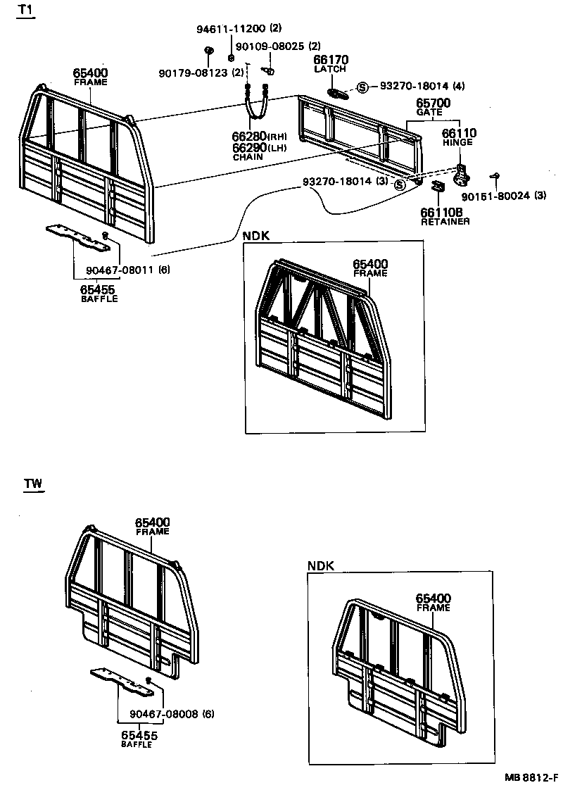  STOUT |  REAR BODY GUARD FRAME TAIL GATE