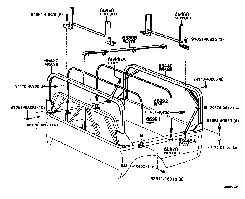  STOUT |  REAR BODY TOP CURTAIN ROOF PANEL