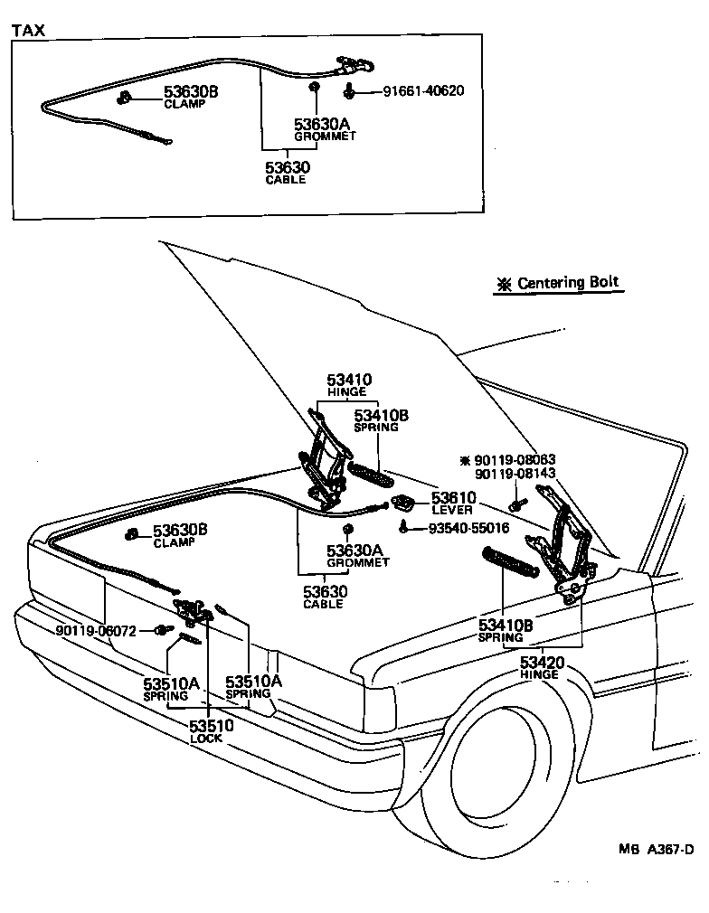  CROWN |  HOOD LOCK HINGE