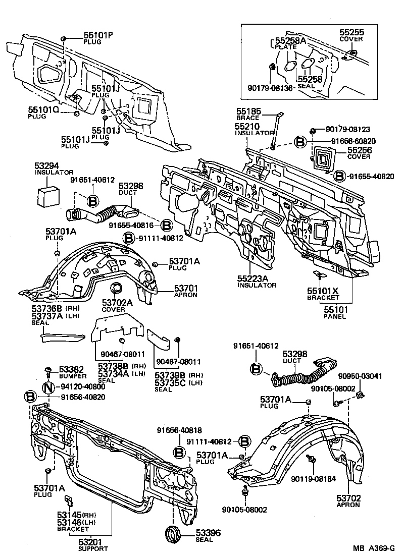  CROWN |  FRONT FENDER APRON DASH PANEL