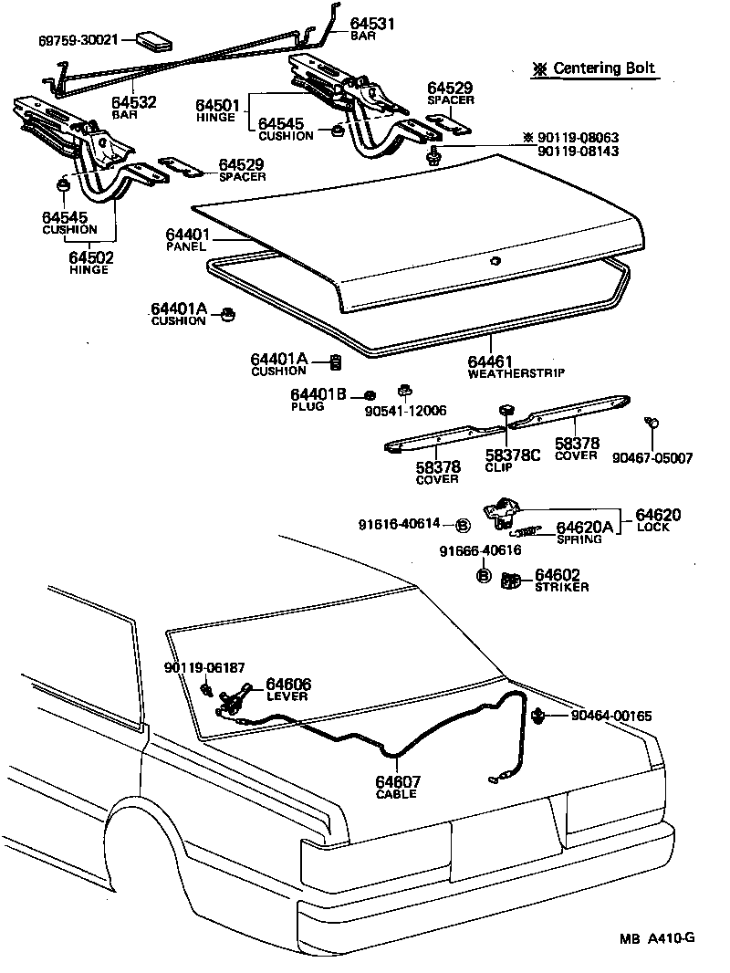  CROWN |  LUGGAGE COMPARTMENT DOOR LOCK