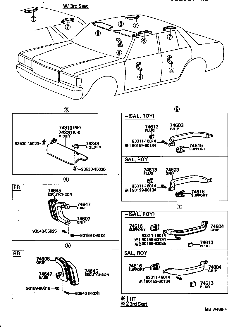  CROWN |  ARMREST VISOR