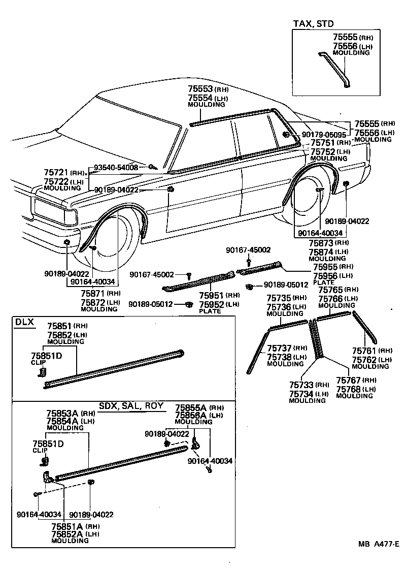  CROWN |  SIDE MOULDING