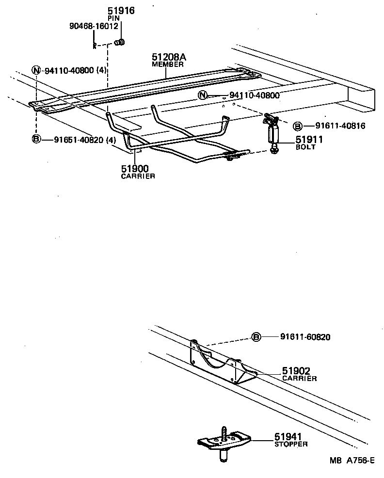  LITE TOWNACE TRUCK |  SPARE WHEEL CARRIER