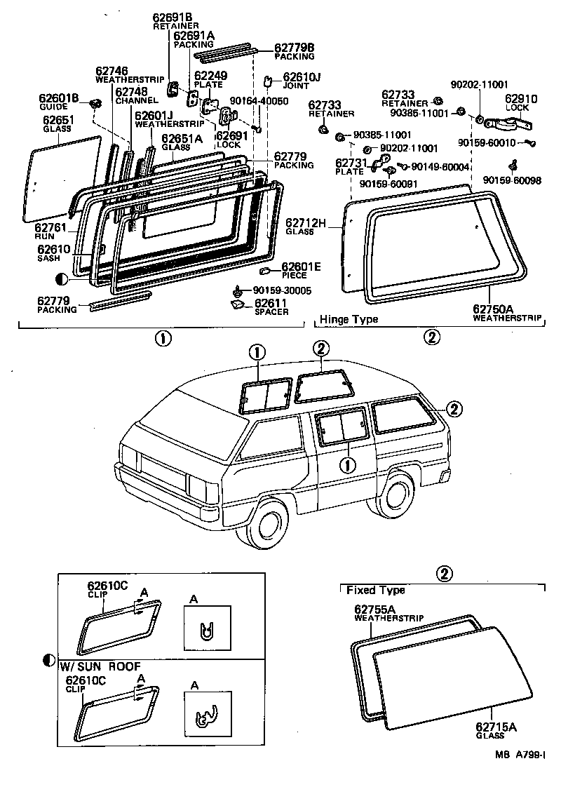  LITE TOWNACE TRUCK |  SIDE WINDOW