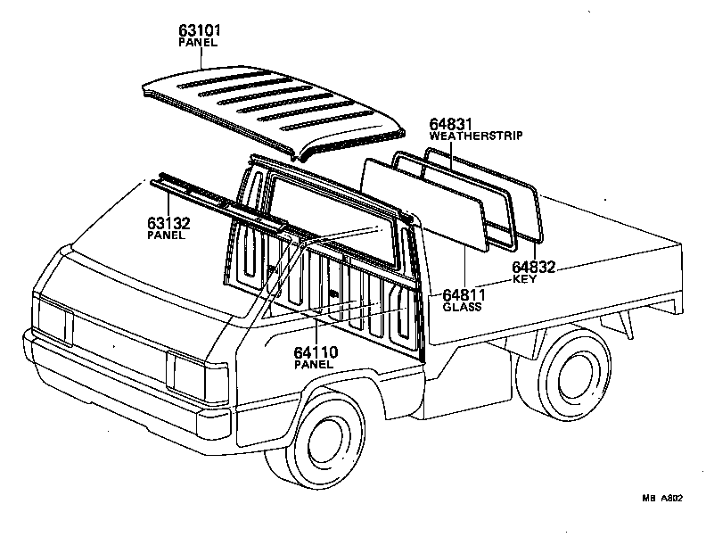  LITE TOWNACE TRUCK |  ROOF PANEL BACK PANEL