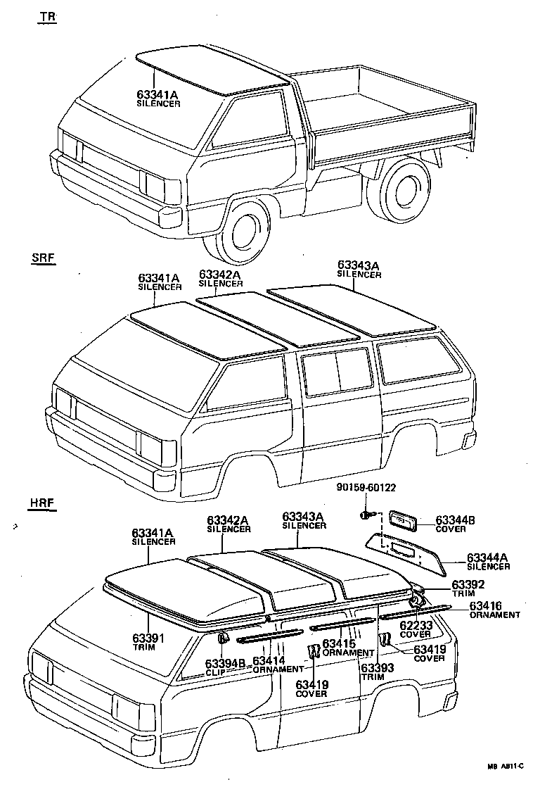 LITE TOWNACE TRUCK | ROOF HEADLINING SILENCER PAD