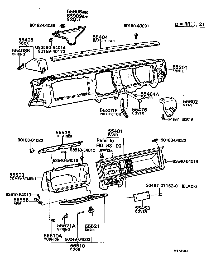  TOWN MASTERACE V WG |  INSTRUMENT PANEL GLOVE COMPARTMENT