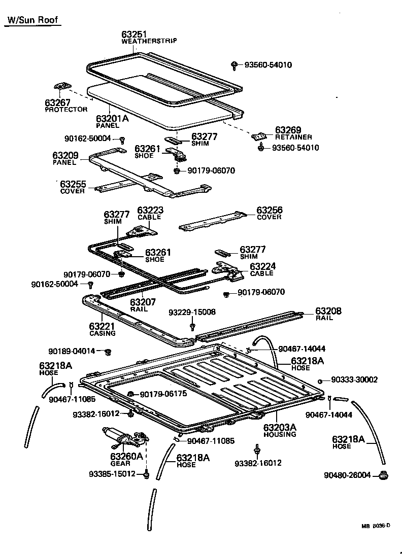  CROWN |  ROOF PANEL BACK WINDOW GLASS