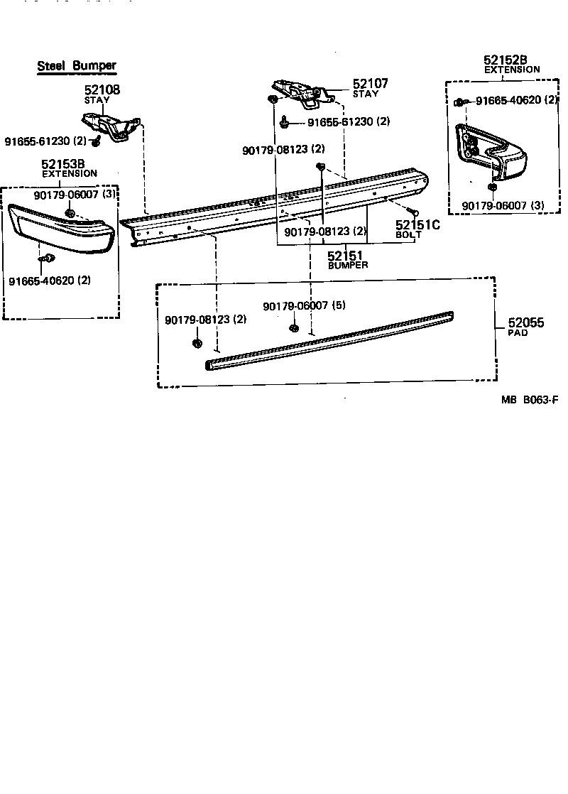 CRESTA |  REAR BUMPER BUMPER STAY