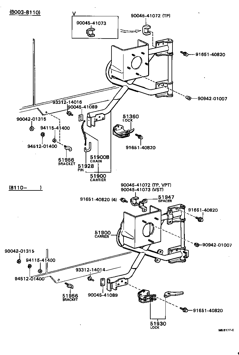 BLIZZARD |  SPARE WHEEL CARRIER
